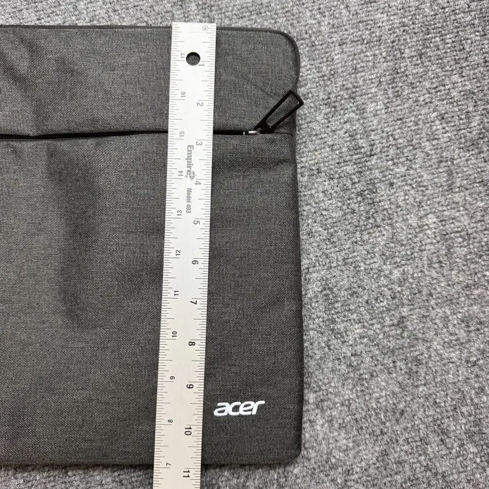 Acer Laptop Sleeve Case Gray Zippered Protective Cover 13-15